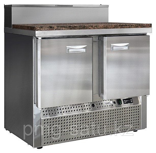 Стол холодильный для пиццы Finist СХСнпцг-700-2 (нижний холодильный агрегат) с гранитной столешницей - фото 1 - id-p109225417