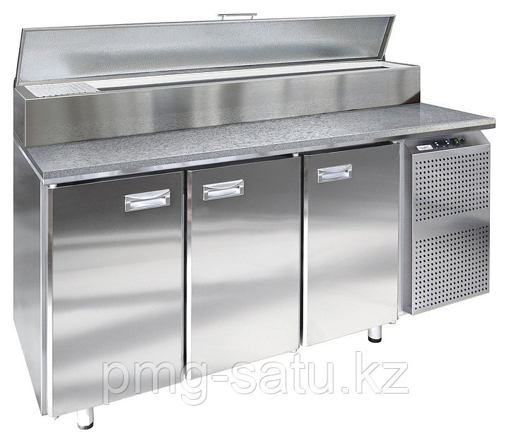 Стол холодильный для пиццы Finist СХСпцг-700-3 (боковой холодильный агрегат) - фото 1 - id-p109225420