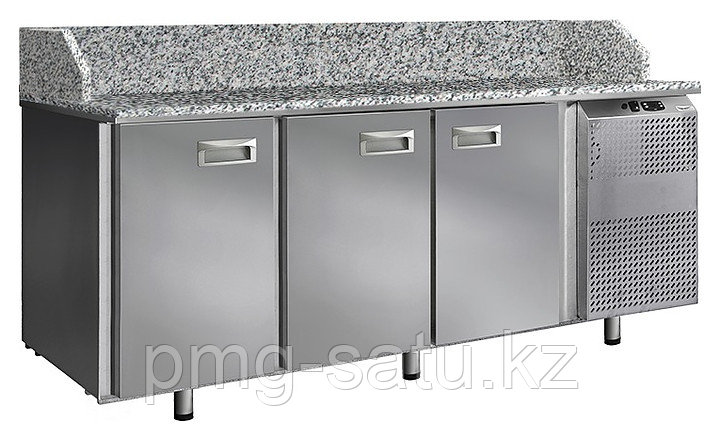 Стол холодильный для пиццы Finist СХСпцгб-700-3 (боковой холодильный агрегат) с гранитными столешницей и - фото 1 - id-p109225424