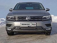 Защита радиатора нижняя 16 мм (Пакет "Offroad") ТСС для Volkswagen Tiguan 2017-2021