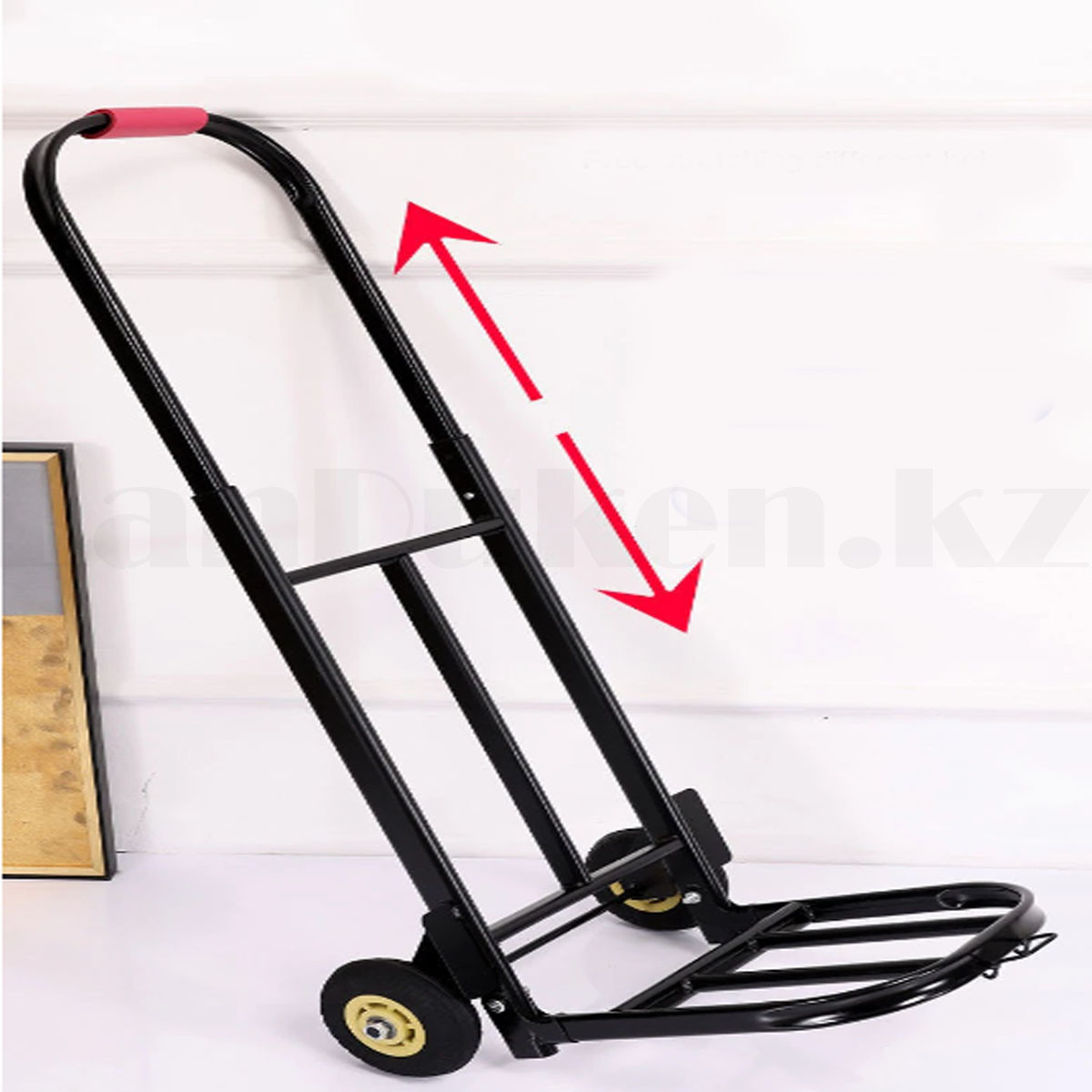 Складная тележка 2-х колесная металлическая (черная)