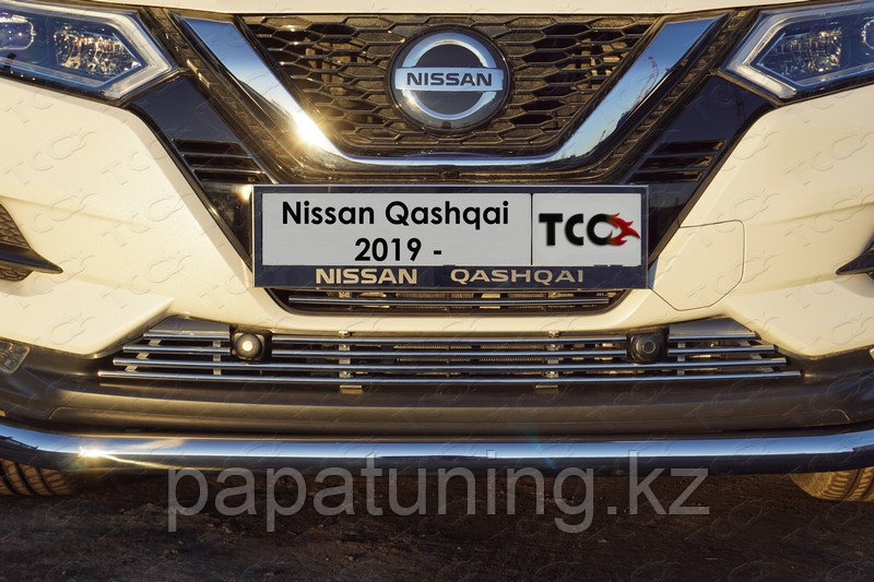 Защита радиатора 12 мм 2 шт ТСС для Nissan Qashqai 2019- - фото 1 - id-p108834335