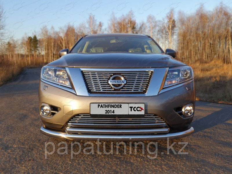 Защита радиатора нижняя 12 мм ТСС для Nissan Pathfinder 2014- - фото 1 - id-p108834332