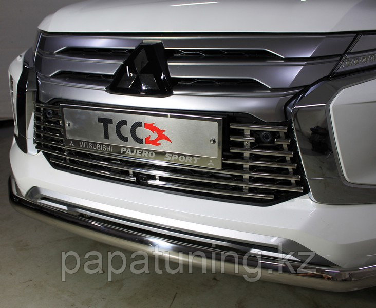 Защита радиатора 16 мм ТСС для Mitsubishi Pajero Sport 2021- - фото 1 - id-p108834326