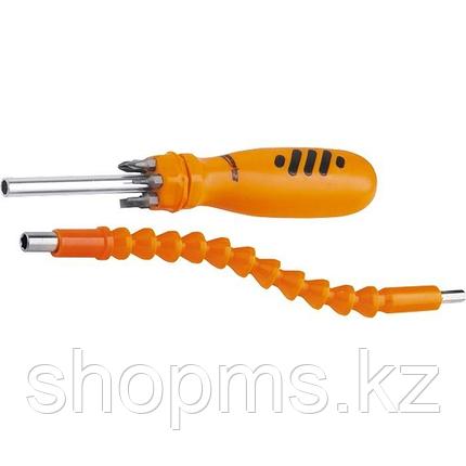 Отвертка телескопическая, набор бит, 6 шт., магнитный стержень,гибкий привод, 1 шт.// SPARTA, фото 1