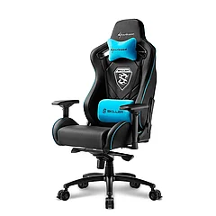 Игровое кресло Sharkoon Skiller SGS4 Black/Blue <Cинтетическая кожа, Газлифт 4, подлокотник 4D>