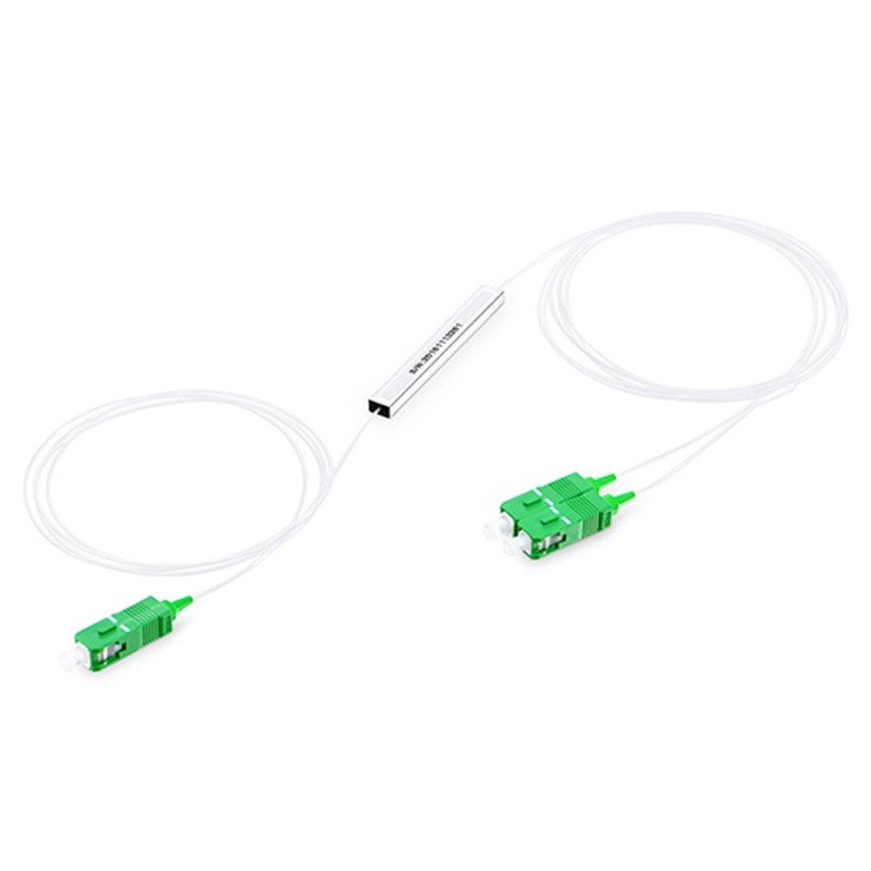 Оптический сплиттер PLC 1x2 steel tube  0,9mm 1,5m G657A1 SC/APC