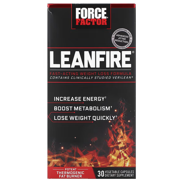LeanFire, формула для быстрого снижения веса, 30 растительных капсул - фото 1 - id-p109232934