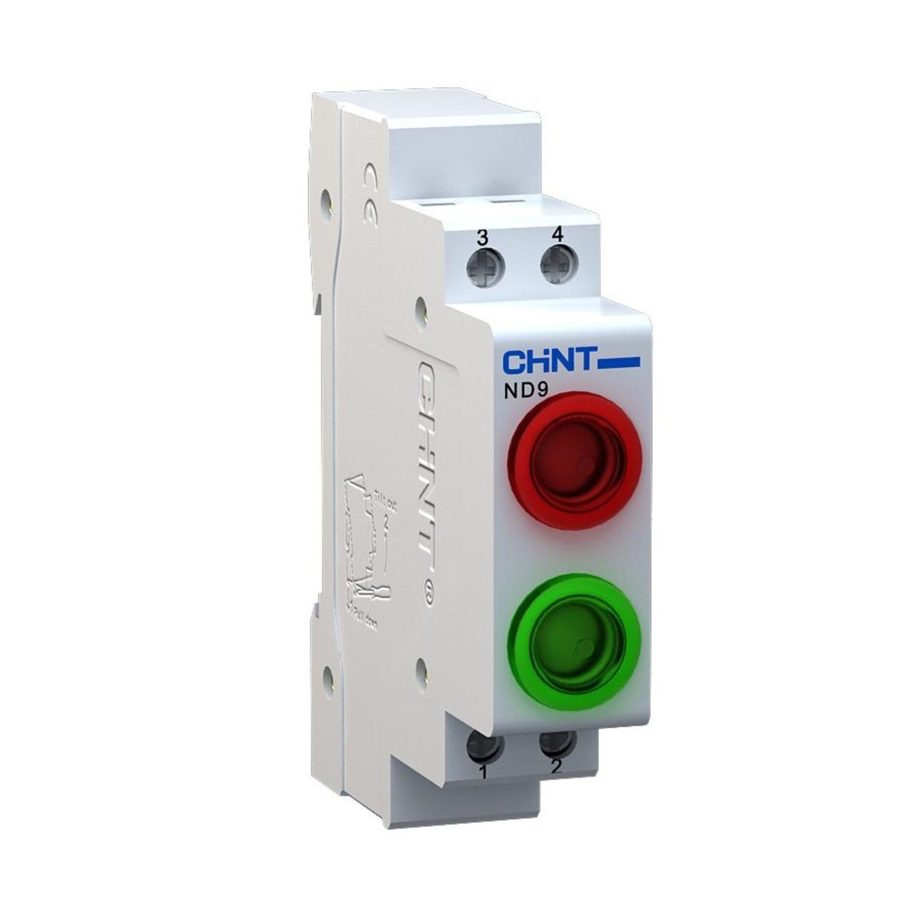 Индикатор ND 9-2/gr зеленый+красный , AC/DC230В (LED) (CHINT) 594138 - фото 1 - id-p109224959