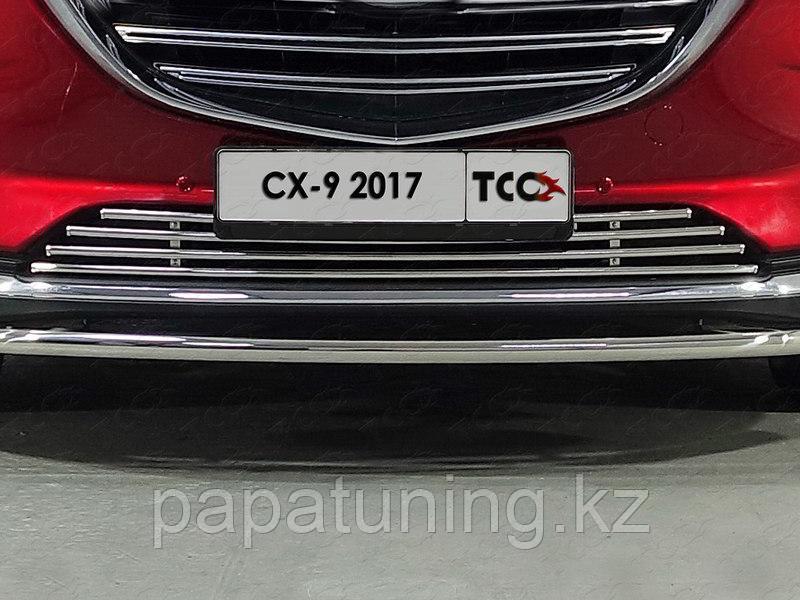 Защита радиатора нижняя 16 мм ТСС для Mazda CX-9 2017- - фото 1 - id-p108834315
