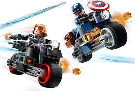Lego Супер Герои Черная вдова и Капитан Америки на мотоциклах