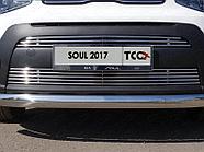 Защита радиатора верхняя 12мм ТСС для Kia Soul 2017-2019