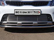Защита радиатора нижняя 12 мм ТСС для Kia Rio X-Line 2017-2020