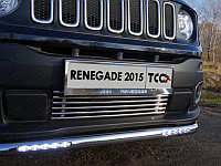 Защита радиатора нижняя 12 мм ТСС для Jeep Renegade 4WD 2015-