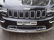 Защита радиатора верхняя (лист AL) 7 шт ТСС для Jeep Grand Cherokee 2017-
