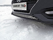 Защита радиатора нижняя 12 мм ТСС для Hyundai Solaris 2 (седан) 2017-