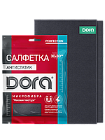 Салфетки из микрофибры  DORA  "Антистатик"  30*30см