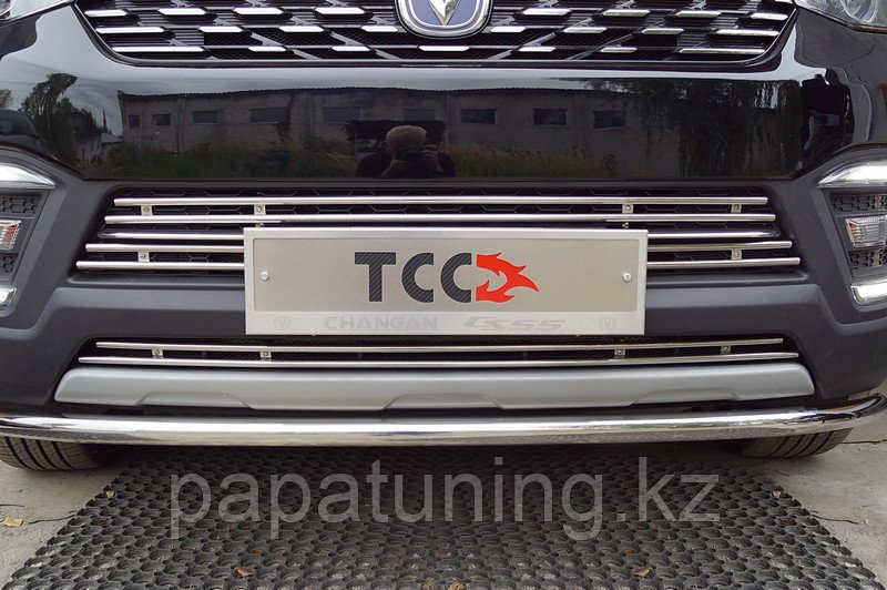 Защита радиатора нижняя 12 мм ТСС для Changan CS55 2WD 1.5T 2022- - фото 1 - id-p108834212