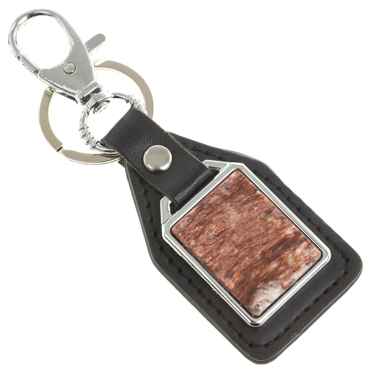 Брелок для ключей мужской с накладкой из камня авантюрин - фото 1 - id-p97347235