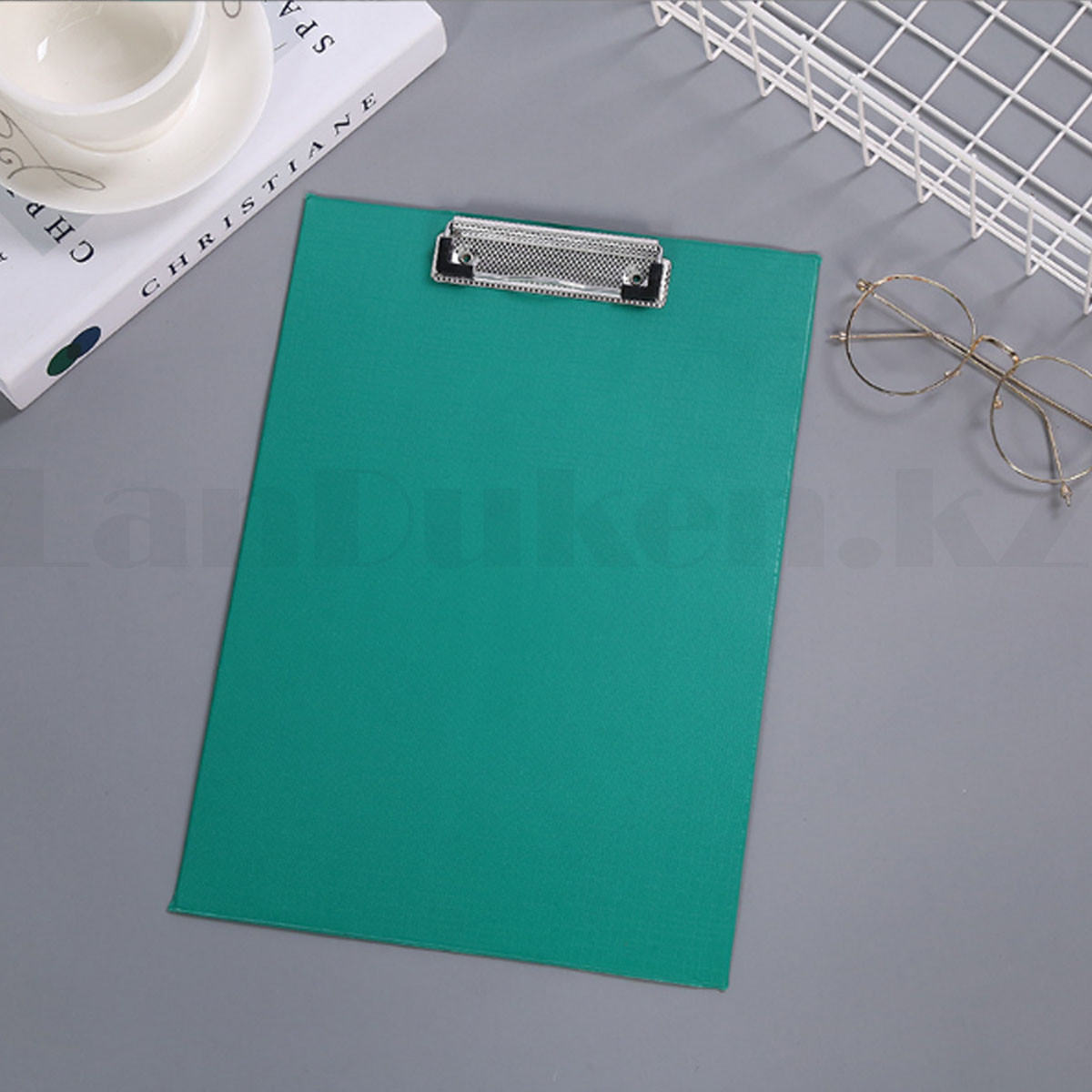 Планшет с зажимом для бумаги А4 ПВХ зеленая - фото 3 - id-p109238294