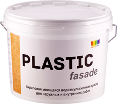 Краска для фасада акриловая "PLASTIC FASADE" 25 кг (для наружных работ) - фото 1 - id-p36640184