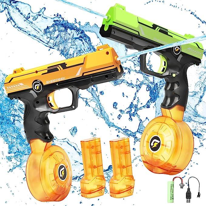 Электрический водяной пистолет VATOS перезаряжаемый автоматический водяной пистолет с 2 магазинами - фото 1 - id-p109240420