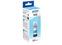 Чернила Epson 108 Light Cyan для L8050/L6490 C13T09C54A