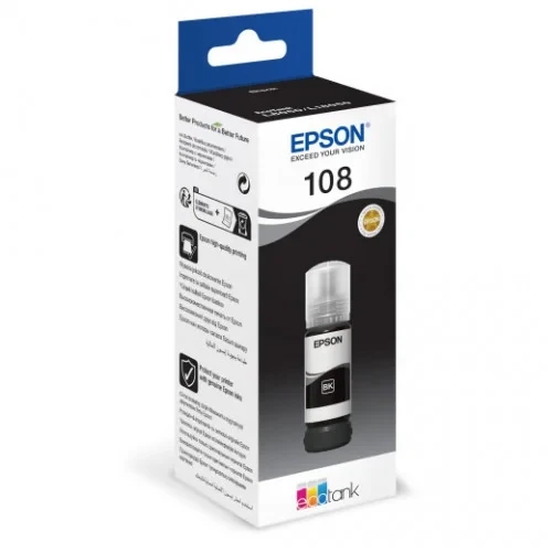 Чернила Epson 108 Black для L8050/L6490 C13T09C14A, фото 1