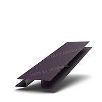 Металл Профиль Планка стыковочная сложная 75х3000 (VALORI-20-Violet-0.5)