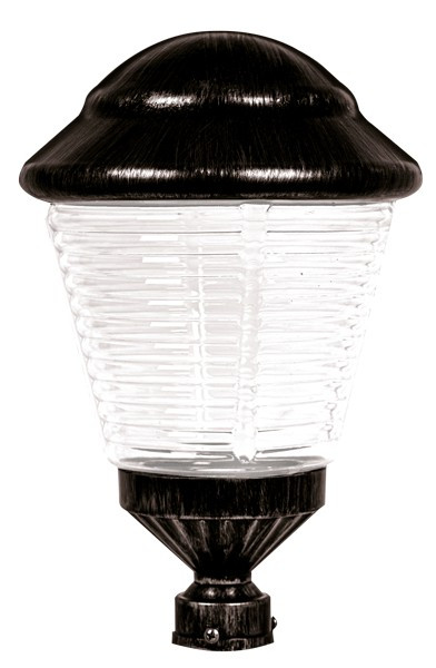Уличный светильник на трубу MASTERLITH D350 CLEAR BLACK Boyanmis (ребристый) на трубу+ основа - фото 1 - id-p109242391