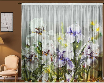 Тюль "Ирисы" пр-во Россия. Алматы