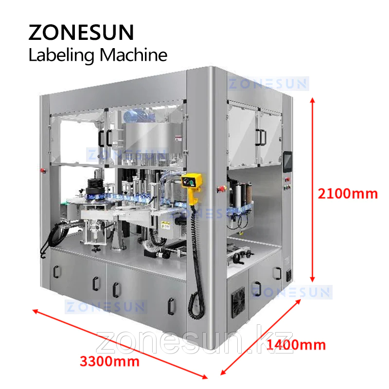 ZONESUN ZS-CYXR12 АВТОМАТИЧЕСКАЯ ЭТИКЕТИРОВОЧНАЯ МАШИНА ДЛЯ КРУГЛЫХ БУТЫЛОК С ТЕРМОКЛЕЕВОЙ ПЛЕНКОЙ - фото 1 - id-p109245653