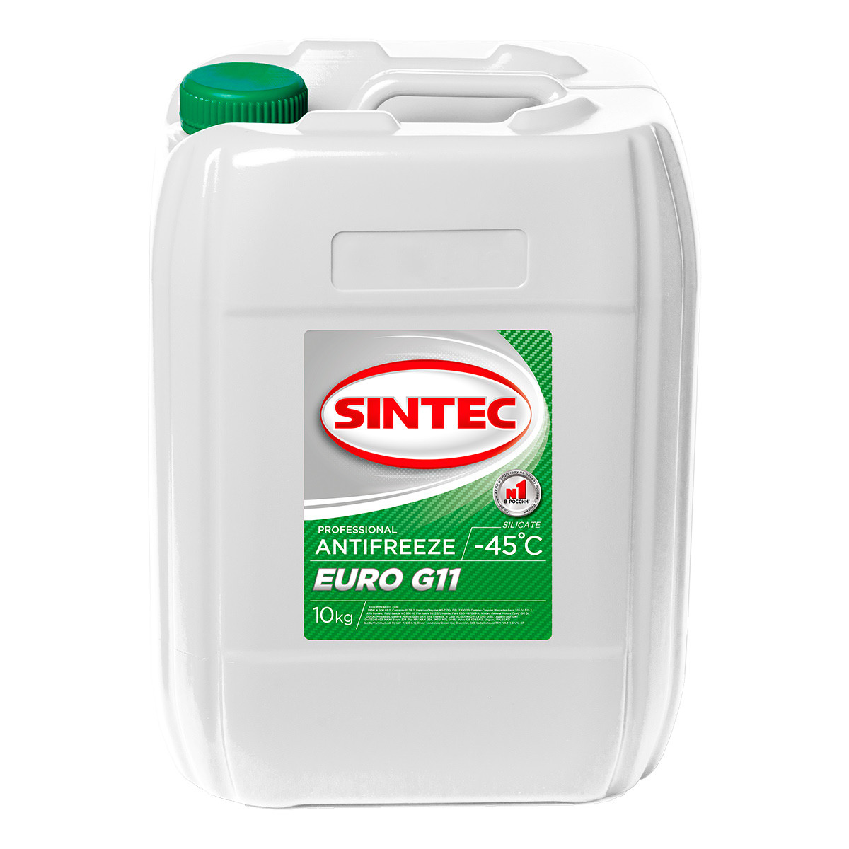 Антифриз SINTEC ANTIFREEZE EURO G11 (-45) канистра 10 кг - фото 1 - id-p109246091