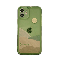 Чехол iPhone 11,12,13,14 Sunset силиконовый цвет: полупрозрачный