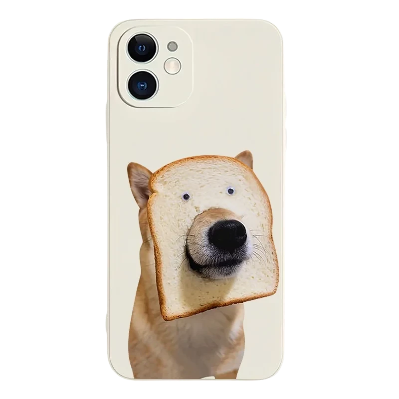 Чехол iPhone 11,12,13,14 собачья морда в тосте - фото 1 - id-p109246907