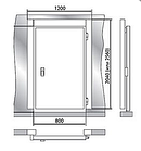 Дверной блок с распашной дверью 1200*2040, фото 2