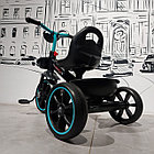 Детский трехколесный велосипед "Циклоп". Черно-бирюзовый., фото 5