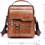 Сумка мессенджер мужская коричневый, фото 2