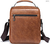 Сумка мессенджер мужская коричневый, фото 3