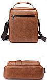 Сумка мессенджер мужская коричневый, фото 5