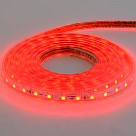 Светодиодная лента (дюралайт плоский) красный 5050 220v - 100м