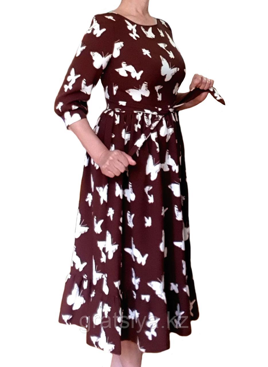 Повседневное Нарядное Платье А-Силуэта с Рукавами Три Четверти - фото 3 - id-p97564651