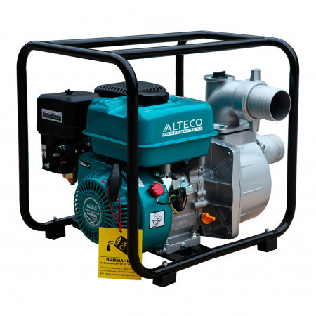 Бензиновая мотопомпа ALTECO AWP 80 13517 (6.2 л.с., 55000 л/ч, глубина 8 м, чистая вода)