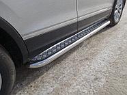 Пороги с площадкой 60,3 мм ТСС для Volkswagen Tiguan 2017-2021