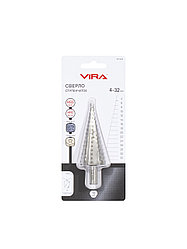 Сверло ступенчатое с трехгранным хвостовиком 4-32 мм Vira