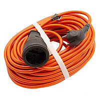 Удлинитель-шнур силовой, б/з, ПВС, усиленный, 20м, 3500 Вт (16А), 1 розетка, тип УХ16// Сибртех