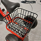 Детский трехколесный велосипед с корзинкой и регулируемым сидением по высоте. Красный., фото 6