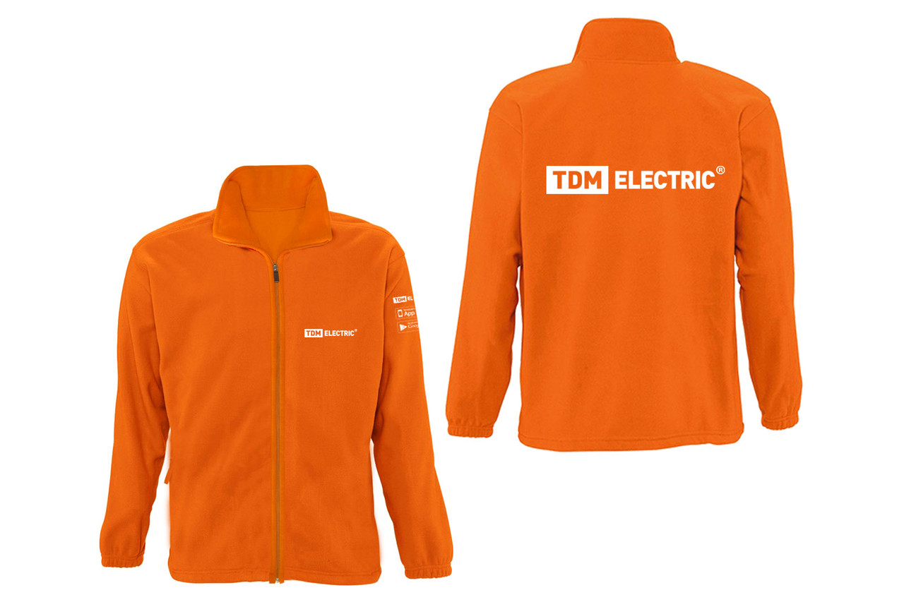 Куртка флисовая оранжевая (XL) TDM - фото 1 - id-p109278554