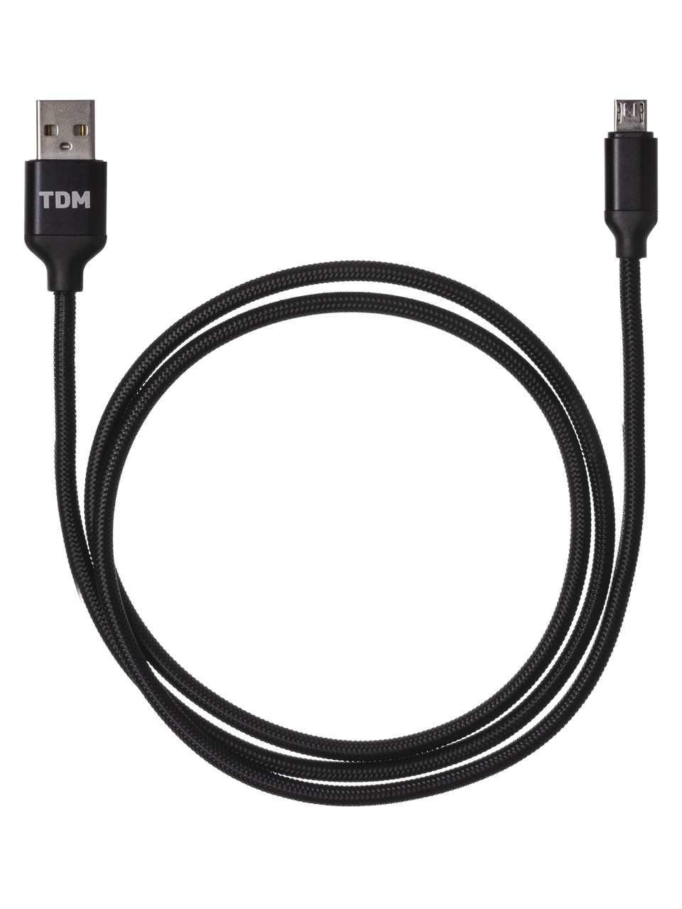 Дата-кабель, ДК 7, USB - micro USB, 1 м, тканевая оплетка, черный, TDM - фото 2 - id-p109278082
