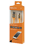Дата-кабель, ДК 13, USB - micro USB, 1 м, силиконовая оплетка, оранжевый, TDM, фото 4